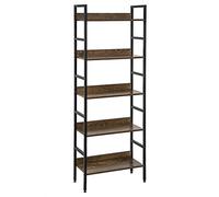 EUGAD Librería Industrial con 4 Nivele Estantería Almacenaje Independiente para Libros Plantas Estantería Metálica con Madera para Salón Cocina Dormitorio 60x27,5x160cm Vintage 0010ZWJ