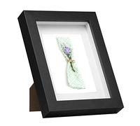 EUGAD Marco de Fotos 3D 13x18 cm con Profundidad de 1,5 cm, Marco de Madera para Objetos, para Pared o Escritorio, Negro