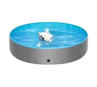 EUGAD Piscina Perros, Piscina Perros Grandes 120x30cm, Piscina para Perro Plegable, Portátil Piscinas Perros Antideslizante, PVC Bañera para Perros, Piscinas Perro con Válvula de Drenaje