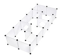 EUGAD Plástico Jaula para Animales Pequeños, Parque para Cobayas de 20 Paneles, Valla para Mascotas, Interior Recinto para Animales Pequeños como Conejos, Hámster, Gatito, Cachorros 175x75x35cm