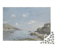 Eugene_Boudin_Beaulieu_la_baie_Des_tourmis_Effet_du_Matin Rompecabezas De Madera 1000 Piezas, Puzzles para Adultos, Imposible Rompecabezas, Decoración del Hogar Y Juego Famili
