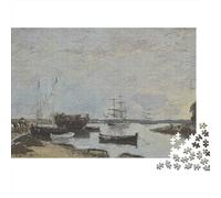 Eugene_Boudin_camaret_Trois-mats_Dans_la_Rade Rompecabezas De Madera 1000 Piezas, Puzzles para Adultos, Imposible Rompecabezas, Decoración del Hogar Y Juego Familiar