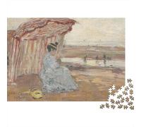 Eugene_Boudin_Deauville_Juliette_Sous_la_tente Rompecabezas De Madera, Imposibles Puzzles, Rompecabezas Imposible, Decoración del Hogar, 1000 Piezas
