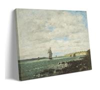 Eugene Boudin - Póster de obra maestra clásica de la costa de Bretaña, lienzo estético para habitación, decoración moderna del hogar, 60 x 90 cm