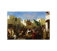 EUGÈNE DELACROIX Convulsionistas de Tánger, pinturas excepcionales, póster exquisito, lienzo para decoración de pared, impresión fotográfica, regalos para el hogar, decoración moderna, 20 x 30 cm