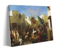 EUGÈNE DELACROIX Convulsionistas de Tánger, pinturas excepcionales, póster exquisito para decoración del hogar, arte de pared, impresiones para colgar en el dormitorio, pintura decorativa para