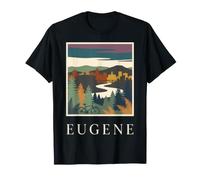 Eugene Oregon Riverfront Vintage Retro Camiseta