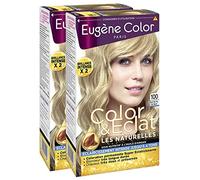 Eugenio color - Les naturales - N ° 100 Rubio Muy Claro Natural - crema colorante super-éclaircissante - - Juego de 2