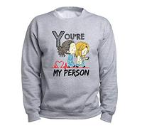 EUGINE DREAM Cristina Yang Meredith Grey You Are My Person Greys Anatomy TV Series Unisex Sudadera Gris M