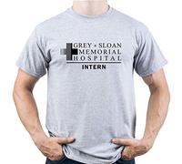 EUGINE DREAM Grey Sloan Memorial Hospital Intern Greys Anatomy Gift Camiseta para Hombre Gris L