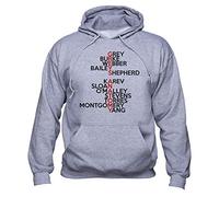 EUGINE DREAM Greys Anatomy Characters Names Greys Anatomy Sweatshirt Unisex Sudadera con Capucha Gris S