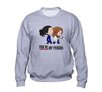EUGINE DREAM You Are My Person Meredith Grey Cristina Yang Greys Anatomy Sweatshirt Unisex Sudadera Gris S