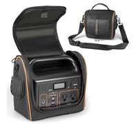 EUGOOCX Bolsa de almacenamiento portátil compatible con Jackery Explorer 300, funda protectora de viaje con diseño de ventanas para camping, senderismo, uso doméstico, Black