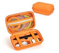 EUGOOCX Estuche de almacenamiento de EVA compatible con el juego de bolígrafos MYNT3D Super 3D, bolsa de viaje portátil para bolígrafo de impresión 3D, recambios y cables, Orange