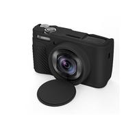 EUGOOCX Funda de silicona compatible con cámara digital Canon PowerShot SX740 HS/SX730 HS, funda suave con cubierta protectora de lente (negro)