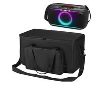 EUGOOCX Funda de transporte para altavoz compatible con JBL PartyBox On The Go 2/1, bolsa de almacenamiento de viaje con correa para el hombro y bolsillo de almacenamiento para accesorios de micrófono