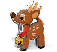 EUGY 054 Reno Papa Noel. Eco-Friendly 3D Paper Puzzle Edición Navidad