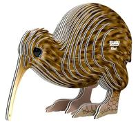 EUGY 091 Kiwi Marrón. Eco-Friendly 3D Paper Puzzle