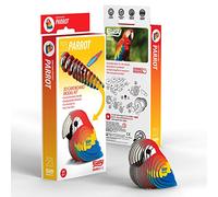 EUGY 650023 Puzle de animales de loro 3D para niños y adultos para montar, figura de animal DIY, juego de manualidades a partir de 6 años, Parrot Colors
