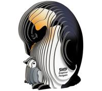 EUGY 650131 Pingüino Emperador Puzzle 3D para niños y Adultos para Montar Figura de Animales DIY Kit de Manualidades a Partir de 6 años, Color, Klein bis Mittel (27 Teile)