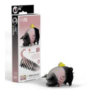 EUGY Rompecabezas de papel 3D ecológico de 128 cerdos