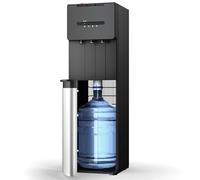 EUHOMY Dispensador de Agua de Carga Inferior autolimpiable para Botellas de 3 o 5 galones, Enfriador de Agua fría Caliente y habitación con Bloqueo de Seguridad Infantil, indicador LED, Alerta de