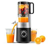 EUHOMY Extractor De Zumos Y Verduras Prensado en Frio 1.8L, Fácil de Limpiar Extractor de Jugos y Verduras, Exprimidor de Frutas con Tolva de 135mm, Licuadora con Hoja de Acero Inoxidable