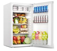 EUHOMY Minifrigorífico con congelador y compartimento para verduras de 91 L (82 L + 8 L), 38 dB, ultrasilencioso, pequeño para dormitorio/oficina, termostato de 7 niveles nergética, 44,5