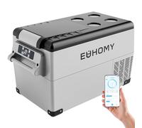EUHOMY Nevera portátil con compresor de 30,6 L 12V/24V CC - Combinación de refrigeración y congelación (-20℃~20℃) con aplicación y pantalla LCD | Nevera portátil para acampar para autocaravana, coche