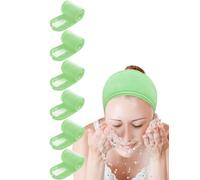 EUICAE Paquete de 6 diademas de spa para el sudor, toalla para el cabello, antideslizante, elástica, lavable, para lavado facial, tratamiento facial, deporte, se adapta a todos los tipos de espuma de