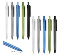 EUIEUT 10PCS Bolígrafos de Tinta Gel Retráctiles, Bolígrafos de Plástico Reutilizables de 5 Colores Con recambio negro para la Escuela y Suministros de Oficina(0.5 mm)