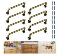 EUIEUT 8PCS Tiradores para Muebles Vintage, Tiradores Armarios Cocina de Aleación de Zinc, Tiradores Cocina 96mm con Tornillos, Tiradores Puertas Cocina Antiguos para Armarios, Cajones, Muebles