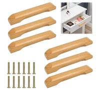 EUIEUT Juego de 6 tiradores para cajones de muebles de madera de 128 mm para muebles de cocina y muebles de cocina modernos con tornillos para puerta, armario y cajón