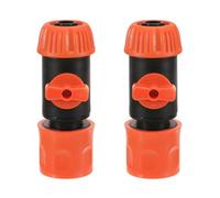 EUIOOVM Manguera de jardín conector rápido con válvula de cierre, acoplamiento de manguera con válvula reguladora, conector de manguera para manguera de 1/2 pulgadas (13 mm), juego de acoplamiento