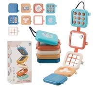EUIOOVM Montessori - Juguete para bebé, juguete de viaje 8 en 1, juguete para niños y niñas, juguete educativo, motricidad y cognición, juguete de viaje ideal