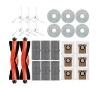 EUioPouNafo Compatible con Xiaomi Mijia M40 D110CN, Cepillo Principal, cepillos Laterales, Filtro, paños de fregona, Bolsa for el Polvo, Juego de Accesorios for Robot Aspirador Pieza(Set 3)