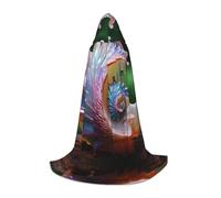 EUIYCBA Capa con capucha de caracol pequeño para Halloween, túnica de mago con capucha para Halloween, disfraz de cosplay