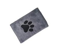 EUIYCBA Toalla absorbente para mascotas, fibra de baño para perros y gatos, de secado rápido, cojín de cama suave, 2 piezas (gris, M)