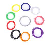 Eujgoov 10 Colores de 1.75 Mm de Filamento de Lápiz PCL para la Impresión de Impresión Pen a Baja Temperatura, Recargas de Filamentos de Impresora 3D, Hechos de PCL de Grado Alimenticio, 80 ℃ -100 ℃