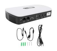 Eujgoov 10400mAh High Capacidad Mini UPS DC Fuente de Alimentación de Respaldo Dispositivo Adaptativo Salida Cámara Enrutador óptico Cat Incorporado Adaptador POE15V (Enchufe de la UE)