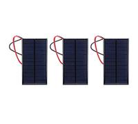 Eujgoov 3 unids Panel Solar DC 6V 1W Módulo de célula Solar Policristalino Micro Panel Solar para Cargador de Batería Solar