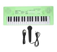 Eujgoov 37 Teclas Teclado Eléctrico de Suministro de Alimentación Dual con Función de Grabación de Micrófono Piano Musical Portátil (GREEN)