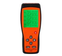 Eujgoov 4 Canales Termómetro Digital K Tipo de Temperatura de Termopar con 4 Sondas -200 a 1372 ℃ para Medición de Dos Muestras