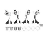 Eujgoov 4 Uds Y-68 Cabezales de Afinación de Guitarra Sellados Plateados 2L + 2R Juego de Cabezales de Afinación Piezas de Repuesto para bajo de 4 Cuerdas