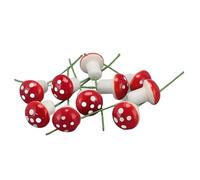 Eujgoov 40 Decoraciones en Miniatura de Hongos, Macetas de Plástico para Jardines de Hadas, Linda Decoración Ornamental para Plantas y Casas de Muñecas