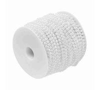 Eujgoov 40m 4 Mm Bobas de Perlas Artificiales Cortina DIY Decoración del Hogar Decoración del Hogar Longitud Ajustable para Centros de Mesa Partitions (White)