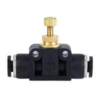 Eujgoov Ajuste de Ajuste Neumático de 6 Mm Connect Controlador de Aire Regulador de la Válvula T Forma para una Buena Opresión del Aire Hosepipefitting (8mm)