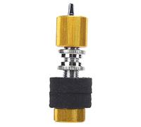 Eujgoov Aleación de Aluminio Clutch de Casco, Soporte de Platillo de Tambor de Jazz Autoinformado con de Liberación Automática Portátil, Mejora el Sonido del Pedal del Pie, Conveniente para (YELLOW)