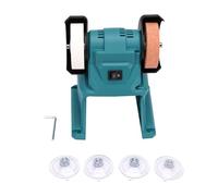 Eujgoov Amoladora de Banco con Batería de Litio, Esmeriladora de Banco 5500RPM Motor de Cobre de Imán Permanente Muelas de 70 Mm con Protector Metálico de 3 Mm, for Afilado Pulido y