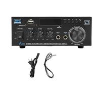 Eujgoov Amplificador de Audio Digital AK45, Amplificador Estéreo Bluetooth de Potencia Máxima de 400 W con Entrada USB FM AUX Mic para Karaoke de Cine en Casa (Enchufe de la UE)